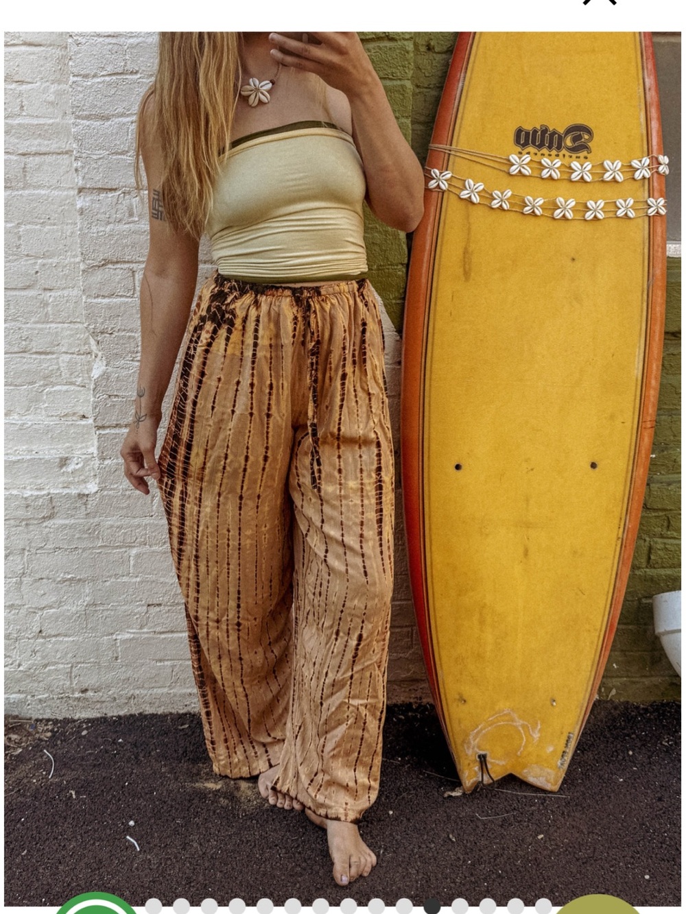 Gardenbelle Kaapi light flow pants buttercup color size M/L